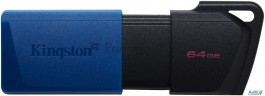 Флеш Диск Kingston 64gb Datatraveler Exodia M Dtxm/64gb Usb3.0 черный/синий