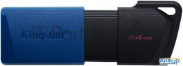 Флеш Диск Kingston 64gb Datatraveler Exodia M Dtxm/64gb Usb3.0 черный/синий