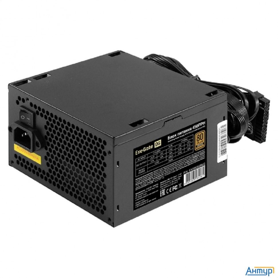 Exegate Ex298359rus Блок питания 450w Exegate 80 Plus® Bronze 450pph (atx, Apfc, КПД 88% (80 Plus Br