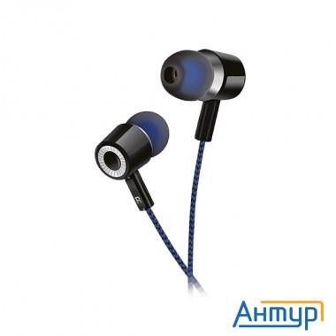 Perfeo наушники внутриканальные Mild черные черно-синий тканевый провод [pf_a4483]