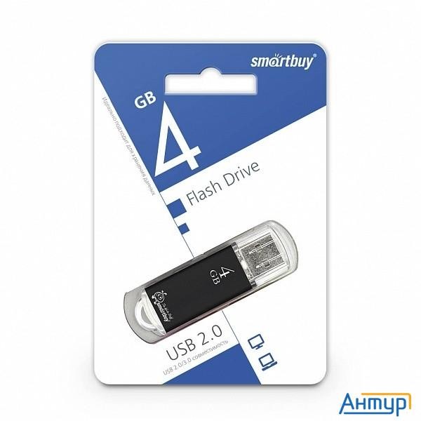 Smartbuy Usb Drive 4gb V-cut Series Black Sb4gbvc-k