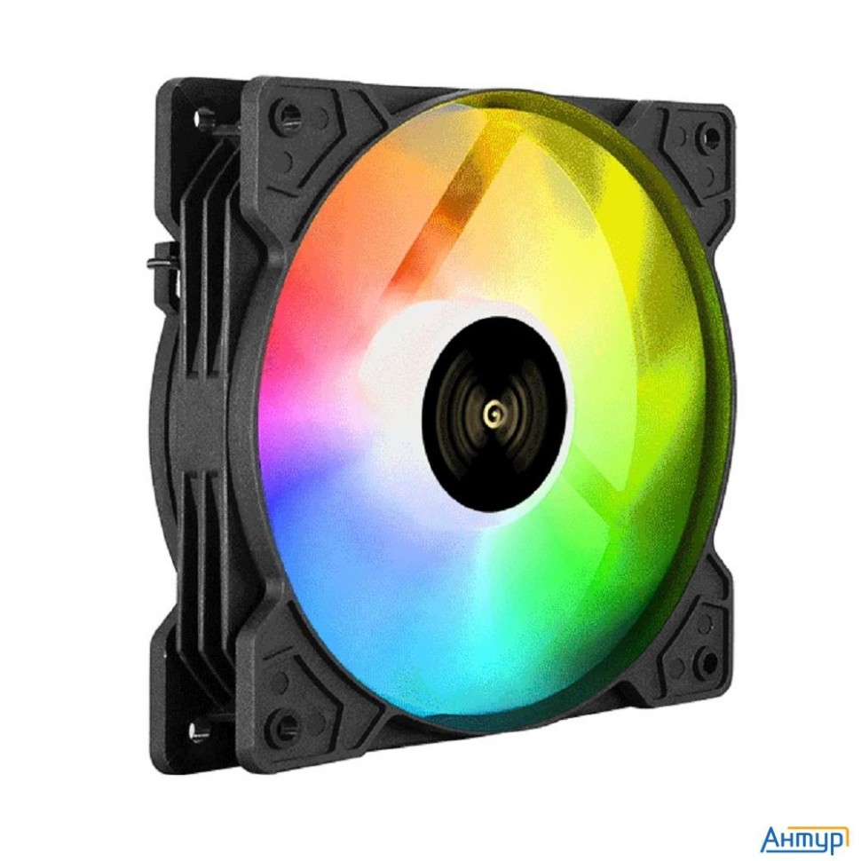 Exegate Ex295967rus Вентилятор 12В Dc с подсветкой Exegate Ex12025h3p4pmy-pwm.argb (120x120x25 мм, H