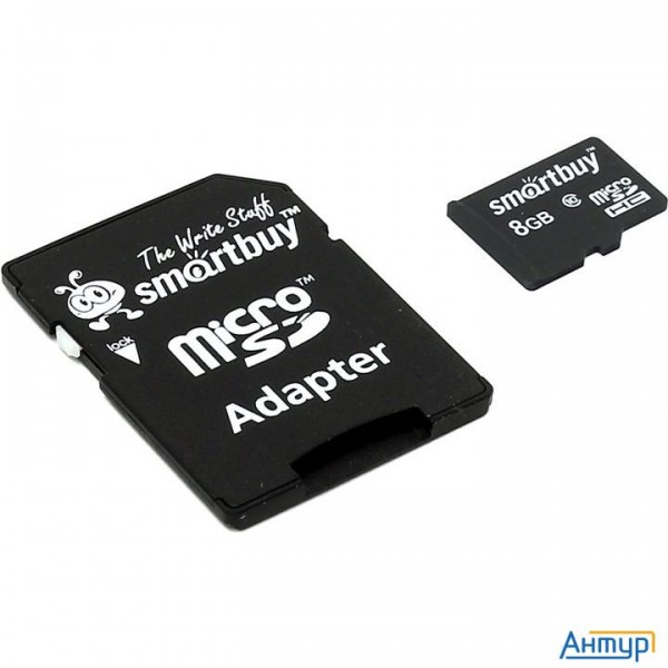 Micro Securedigital 8gb Smart Buy Sb8gbsdcl10-01 (micro Sdhc Class 10, Sd Adapter)