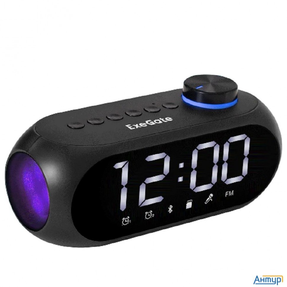 Exegate Ex294946rus Bt-колонка-часы Exegate Yo 520 (3Вт, 80-20000Гц, Bluetooth, Li-ion, 1200mah, Fm