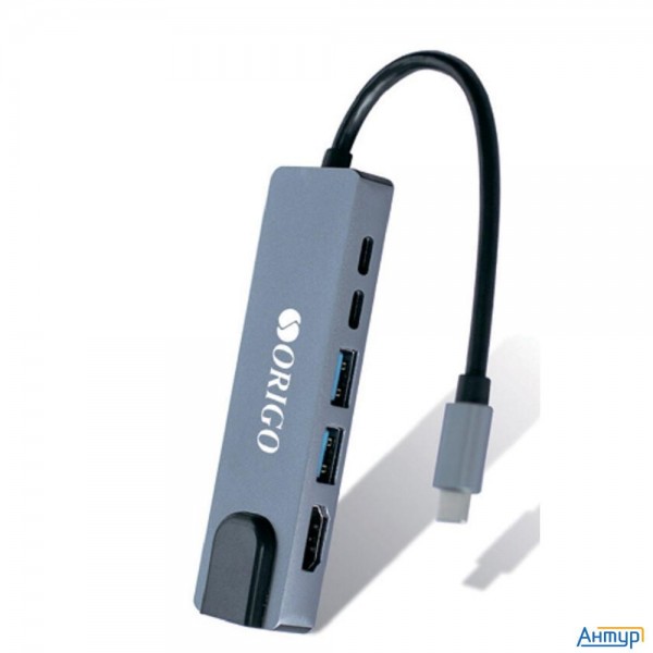 Origo Ou3340npd/a1a Док-станция Usb-c 6-в-1 2xusb 3.0, Usb-c/pd 3.0, Usb-c, Hdmi, Gigabit Lan