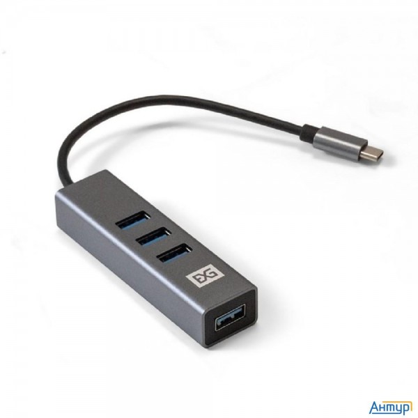 Exegate Ex293987rus Usb-Хаб (концентратор) Exegate Dub-4tc (кабель-адаптер Usb Type C --> 4xusb3.0,