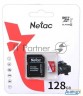 Карта памяти Netac P500 Eco 128gb Microsdxc U1/c10 Up To 80mb/s, Retail Pack With Sd Adapter