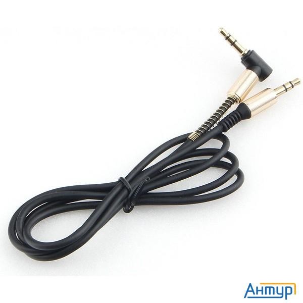 Кабель аудио (угловой) Cablexpert Ccab-02-35mml-1mb. 3.5 джек (m)/3.5 джек (m), черный, 1м, блистер