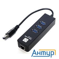 5bites Сетевой адаптер 5bites Ua3-45-04bk 3*usb3.0 / Rj45 10/100/1000 Мбит/с
