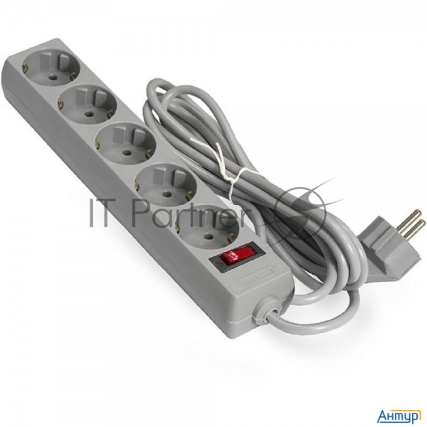 Сетевой фильтр Exegate Ex285800rus Ec-5-5g (5 евророзетки с заземлением, 5м, защита от перегрузки, в