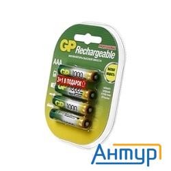 Аккумулятор Gp 100aaahc-С4 Aaa 1000mah 3+1(бесплатно) (4 шт. в уп-ке)