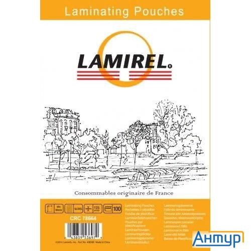 Пленка для ламинирования Fellowes 125мкм (100шт) глянцевая 65x95мм Lamirel La-7866401 (la-78664)