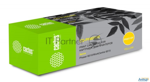 Тонер-картридж Cactus Cs-ph6510y (106r03487) желтый (2400 стр.) для Xerox Phaser 6510dn/wc 6515dn