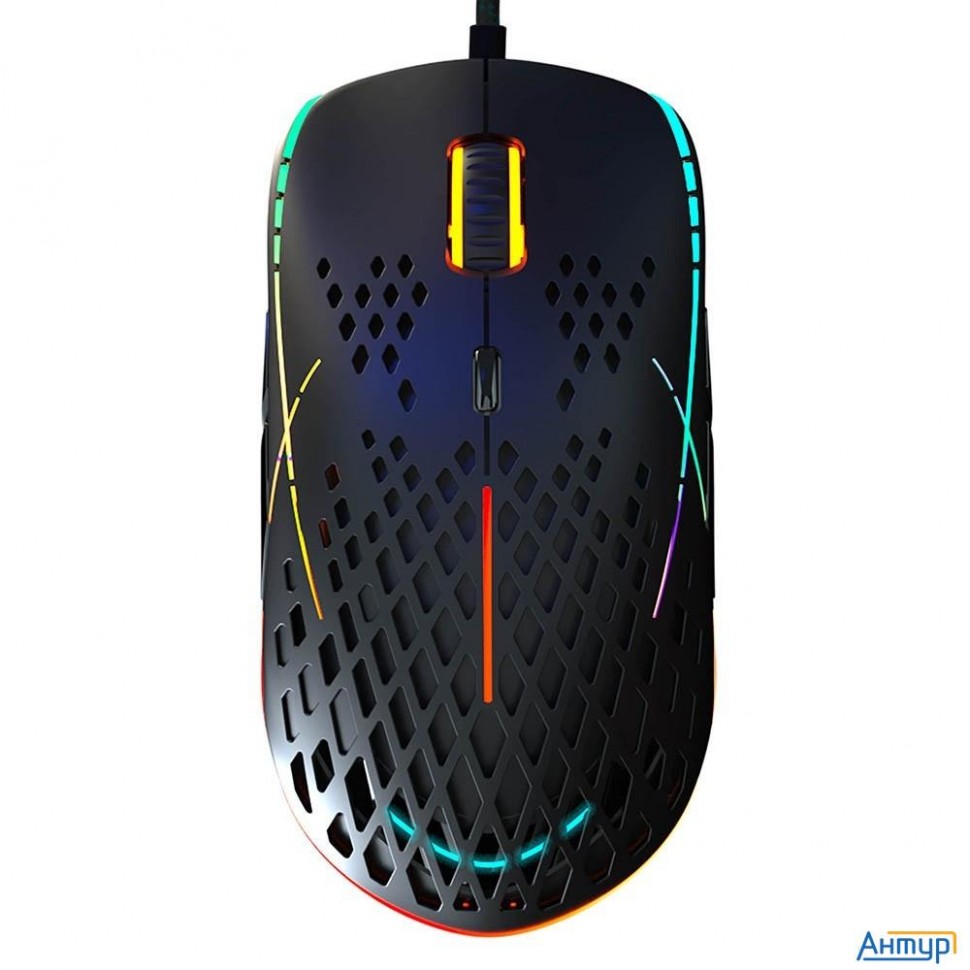 Мышь игровая Hiper Aero A-2 Black Usb {5000/10 000dpi, 8 кнопок, Usb кабель 1.8м, Черный}