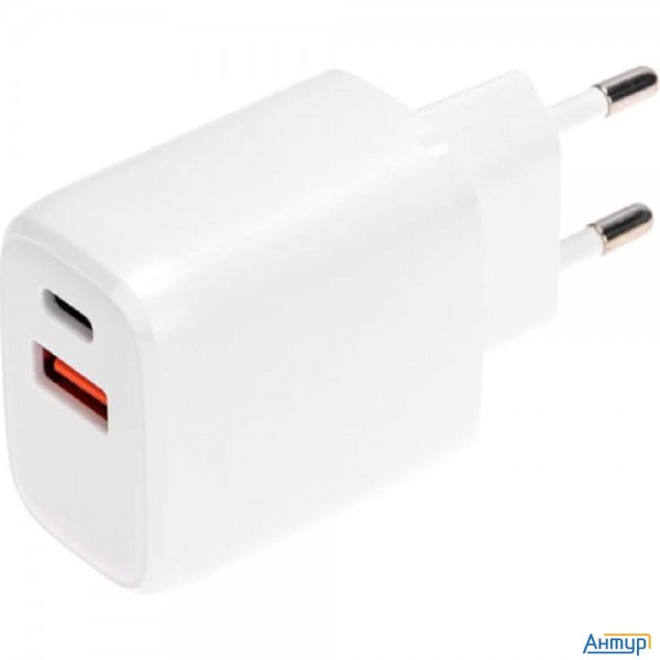 Rexant (18-2225) Сетевое зарядное устройство Usb Qc (20w) + Type C Pd (20w), белое