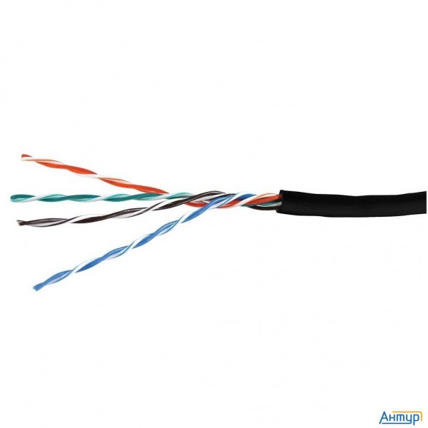 Кабель витая пара Bion Bcl-u5460-381 U/utp, кат.5e, 4x2x0,46 мм Awg 25, медь, одножильный, Pe, для в