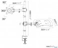 Кронштейн для монитора/ноутбука Cactus Cs-vm-lh07-al серебряный 13"-27" макс.8кг настольный поворот