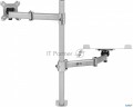 Кронштейн для монитора/ноутбука Cactus Cs-vm-lh07-al серебряный 13"-27" макс.8кг настольный поворот