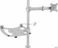 Кронштейн для монитора/ноутбука Cactus Cs-vm-lh07-al серебряный 13"-27" макс.8кг настольный поворот