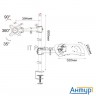 Кронштейн для монитора/ноутбука Cactus Cs-vm-lh07-al серебряный 13"-27" макс.8кг настольный поворот