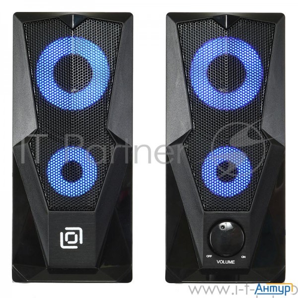 Колонки Oklick Ok-127 2.0 черный 6Вт