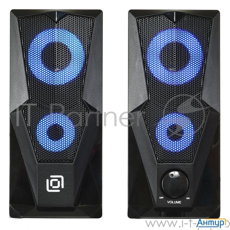 Колонки Oklick Ok-127 2.0 черный 6Вт