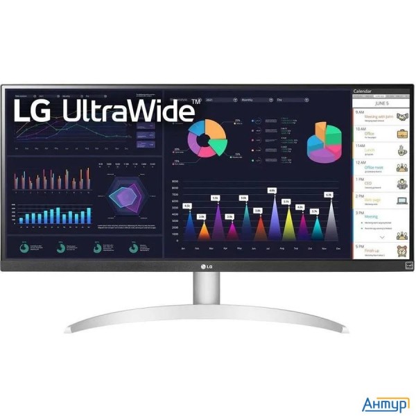 Lcd Lg 29" 29wq600-w Ultrawide серебристый {ips 2560x1080 100hz 1ms 21:9 250cd 178/178 Hdmi Displayp