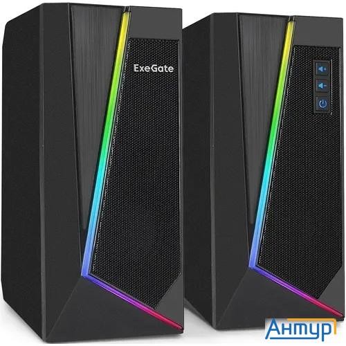 Exegate Accord 240 (питание Usb, 2х3Вт (6Вт Rms), 60-20000Гц, цвет черный, Rgb подсветка, Color Box)