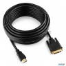 Кабель Hdmi-dvi Gembird, 10м, 19m/19m, Single Link, черный, позол.разъемы, экран Cc-hdmi-dvi-10mc