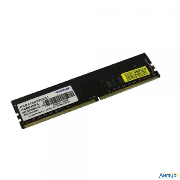 Patriot Ddr4 Dimm 16gb Psd416g320081 Pc4-25600, 3200mhz