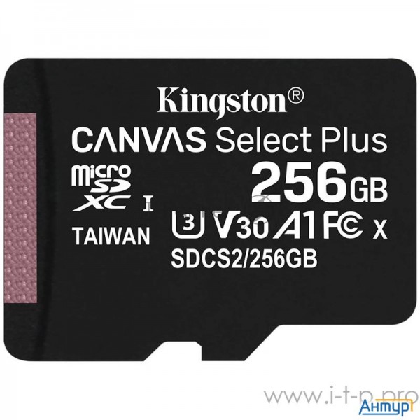 Флеш карта Microsdhc 256gb Microsdxc Class10 Kingston  Sdcs2/256gbsp  Uhs I Canvas Select Up To 100m