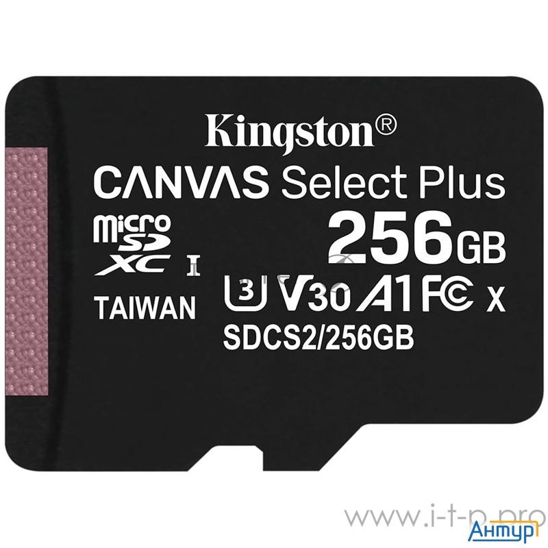 Флеш карта Microsdhc 256gb Microsdxc Class10 Kingston  Sdcs2/256gbsp  Uhs I Canvas Select Up To 100m