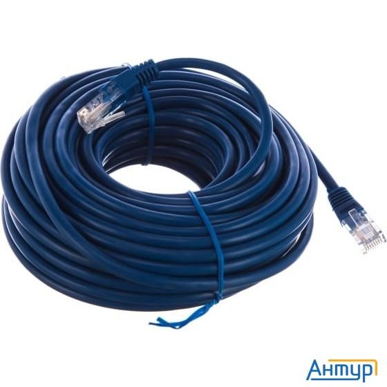 Патч-корд Utp Cablexpert Pp12-15m/b кат.5e, 15м, литой, многожильный (синий)