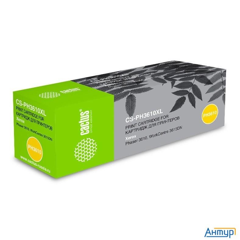 Картридж лазерный Cactus Cs-ph3610xl 106r02732 черный (25300стр.) для Xerox Ph 3610/wc 3615dn