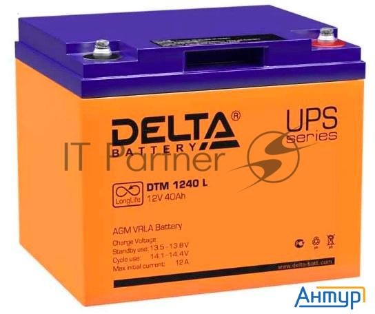 Батарея Delta Dtm 1240 L (12v, 40ah) с увеличенным сроком службы (10 лет)
