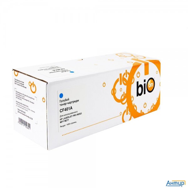 Cf401a Bion Картридж  для Hp Laser Jet Pro M252, Mfp M277 Cf401a Cyan  1400 страниц