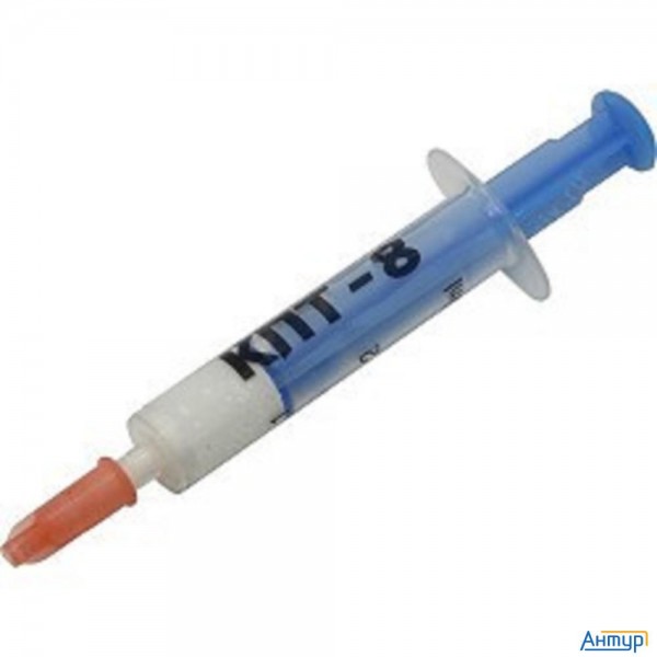 Термопаста КПТ-8 кремнийорганическая на основе оксида цинка, 3 г, шприц