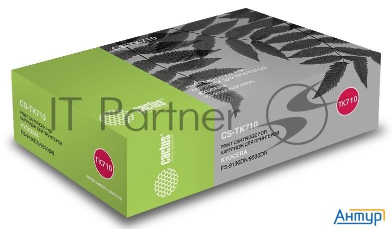 Тонер Картридж Cactus Cs-tk710 черный (40000стр.) для Kyocera Mita Fs 9130/9130dn/ 9530