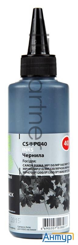 Чернила Cactus Cs-i-pg40 черный (100мл) Canon Pixma Mp150/mp160/mp170/mp180/mp210