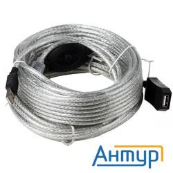 Aopen Кабель удлинитель активный Acu823-15m , Usb2.0-repeater Am/af 15м  , Blister