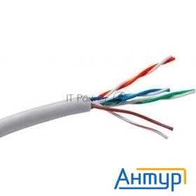 Кабель Utp 4 пары кат.5e Exegate Cca, многожильный, 305м Pullbox, серый