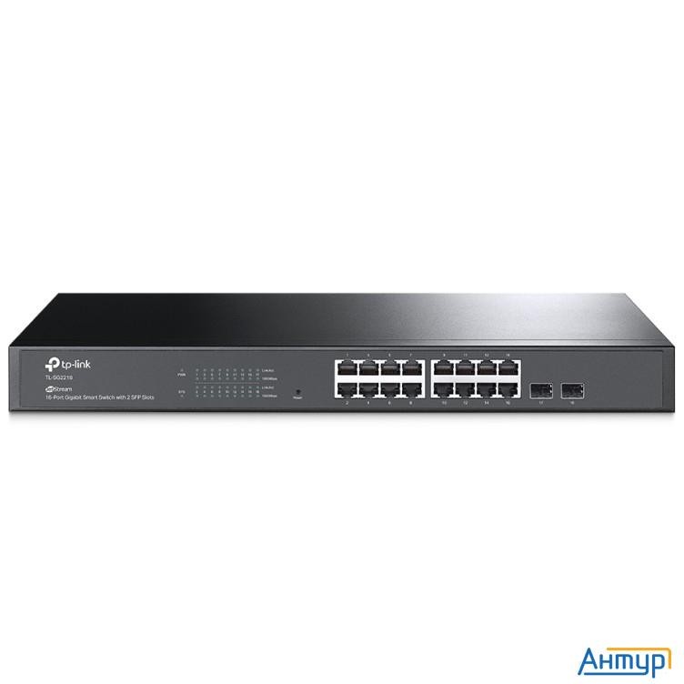 Tp-link Sg2218 Коммутатор Jetstream линейки Smart с 16 гигабитными портами Rj45 и 2 портами Sfp
