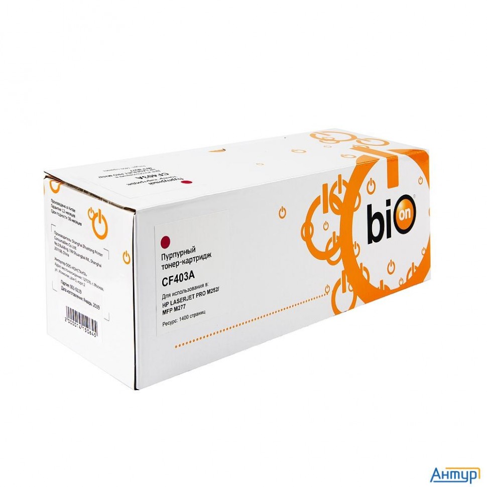 Cf403a Bion Картридж  для Hp Laser Jet Pro M252, Mfp M277 Cf403a Magenta  1400  страниц