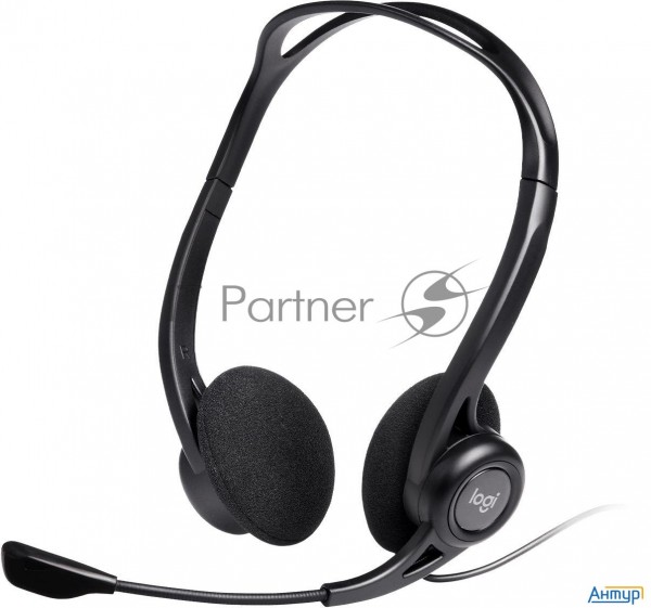 Наушники с микрофоном Logitech 960 черный 2.4м накладные оголовье (981-000100)