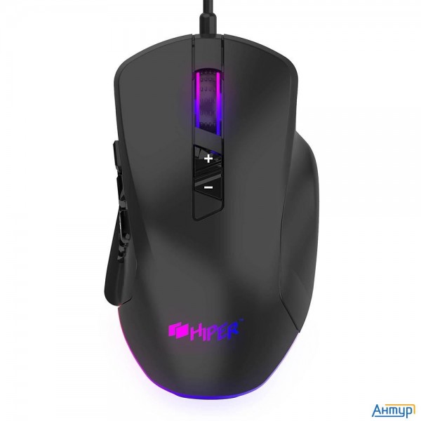 Мышь игровая Hiper Quantum (qm-2) Black Usb {6200 Dpi, сменные панели, 8-14 кнопок, Usb кабель 1.8м,