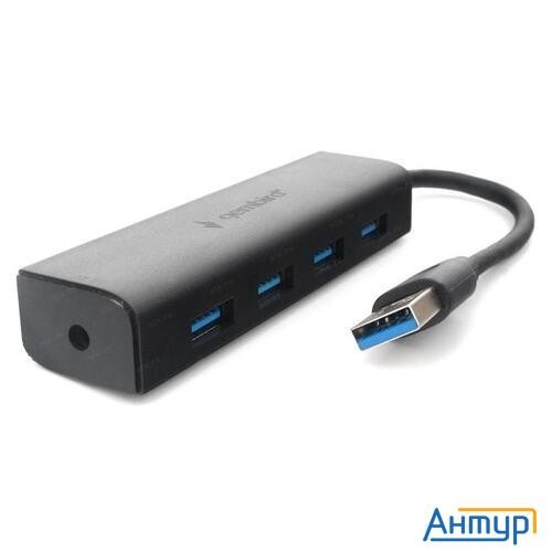 Концентратор Usb 3.0 Gembird Uhb-c354, 4 порта, с доп питанием