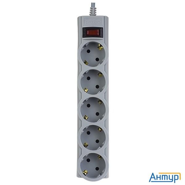 Perfeo Сетевой фильтр "powerx", Pf_a4719 (5,0м, 5 розеток, серый)
