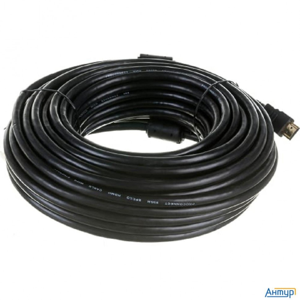 Proconnect (17-6110-6) Кабель Hdmi - Hdmi 2.0, 20м, Gold (zip Lock пакет)