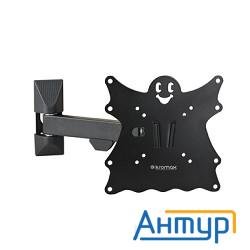 Kromax Casper-203 Black, Кр. стал. наст. для Tv 15"-42", Max 30 кг, 4 ст св., нак. +5°-15°, пов. 90°