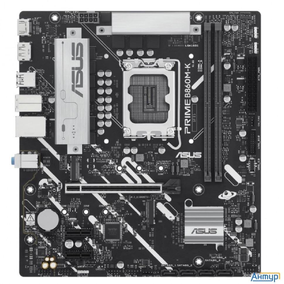Asus Prime B860m-k (socket 1851, Matx, 2xddr5(128gb), Hdmi 2.1/dp, 1xpcie 4.0x16/2xpcie 4.0x1, 1xlan